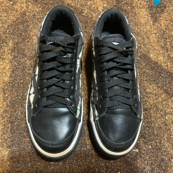 NIKE tribal design low top lace up leather/canvas sneakers - Picture 3 of 7